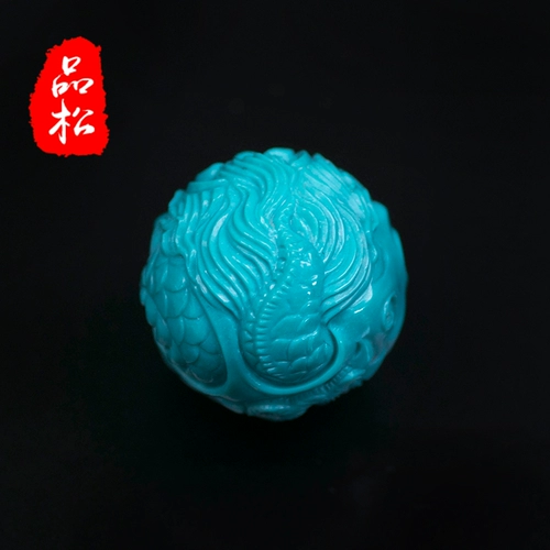 品松 Натуральная бирюзовая природная руда, бусины, браслет из бусин, резная подвеска, делается под заказ