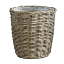 Handmade rattan woven storage basket retro old decorative flower basket flower pot set indoor living room flower basket rattan