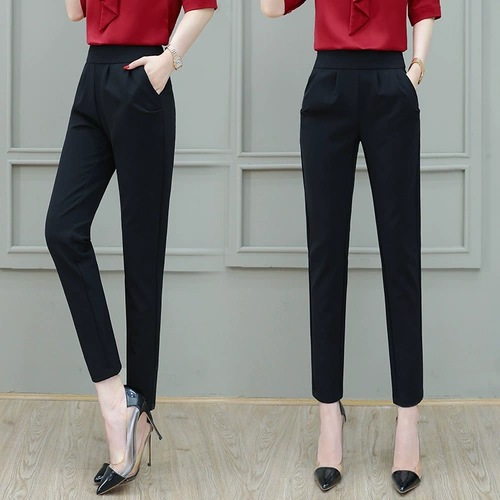 Осенние черные штаны, 2023, свободный крой