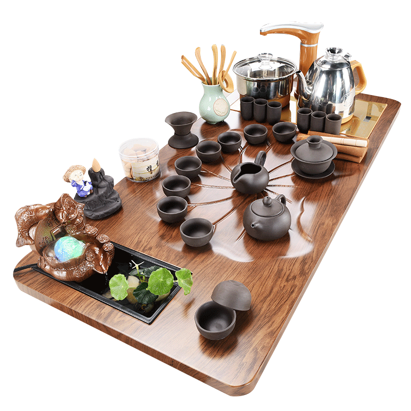 Tea set tea set home simple modern tea ceremony living room running water tea tray tea table one