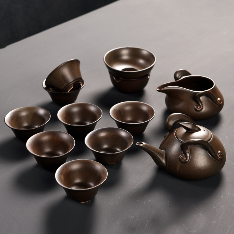 All the popular contracted Chinese kung fu tea sets the teapot teacup of a complete set of household ceramic tea kungfu tea set