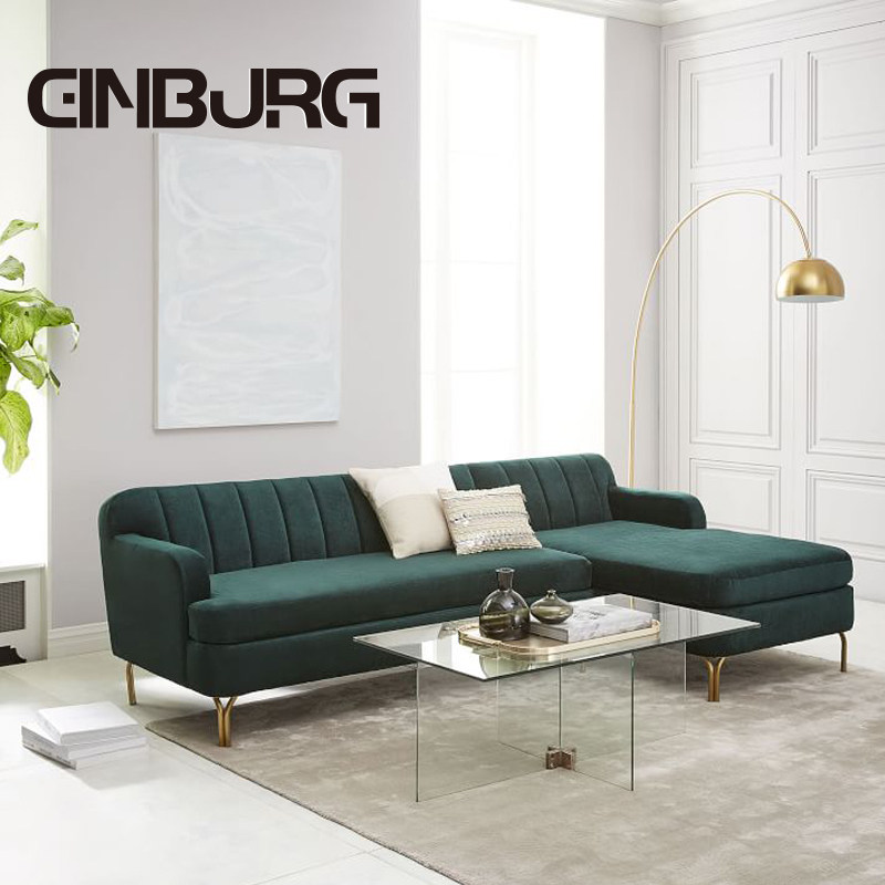 Light and luxurious American ink green velvet fabric sofa latex Nordic Living room Cosmetic Modern Minima Mall your Princess Portfolio