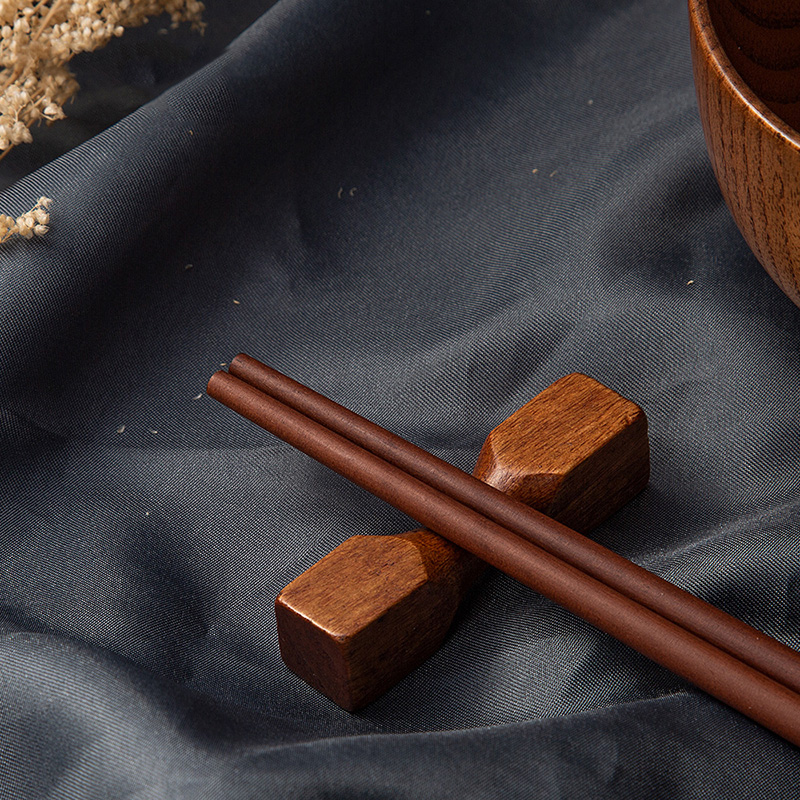 "Good home mouldproof and heat - resistant porcelain alloy chopsticks antiskid solid wood chopsticks 10 pairs of red sandalwood family pack round head chopsticks