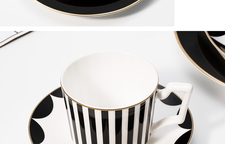 The Nordic matte enrolled, black and white stripes up phnom penh ipads porcelain tableware club coffee cup mock up room decoration soft decoration plate of sell like hot cakes