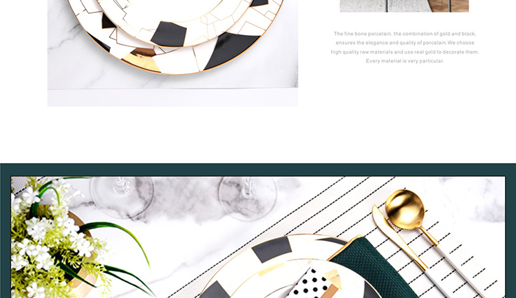 Postmodern American western food dish between example household villa high - grade club steak plate dishes ceramic tableware package