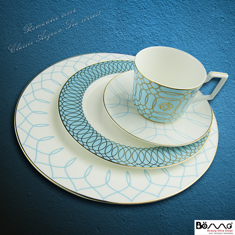 Blue Aegean ipads in Europe and the coffee cup ceramic English afternoon tea set gift western dishes