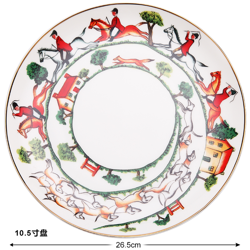 European exports British west ipads porcelain tableware monkey suit group ceramics steak flat salad plate of joy