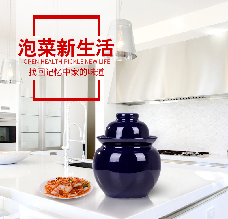 Jingdezhen ceramic pickle jar thickening earthenware seal pot sichuan pickle sauerkraut small household pickle jar