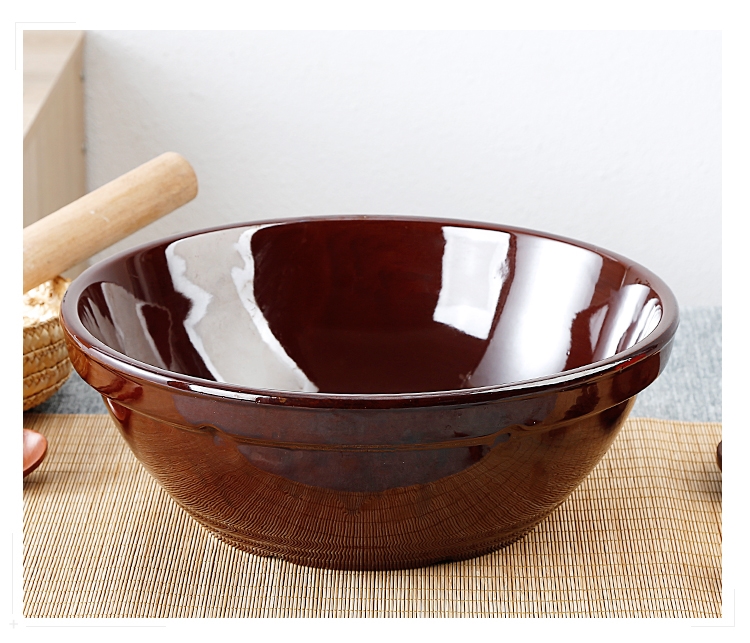 Ceramics and the basin that wash a face old kitchen household more large non - stick surface rubbing basin dovetail xiancai basins made of baked clay basin