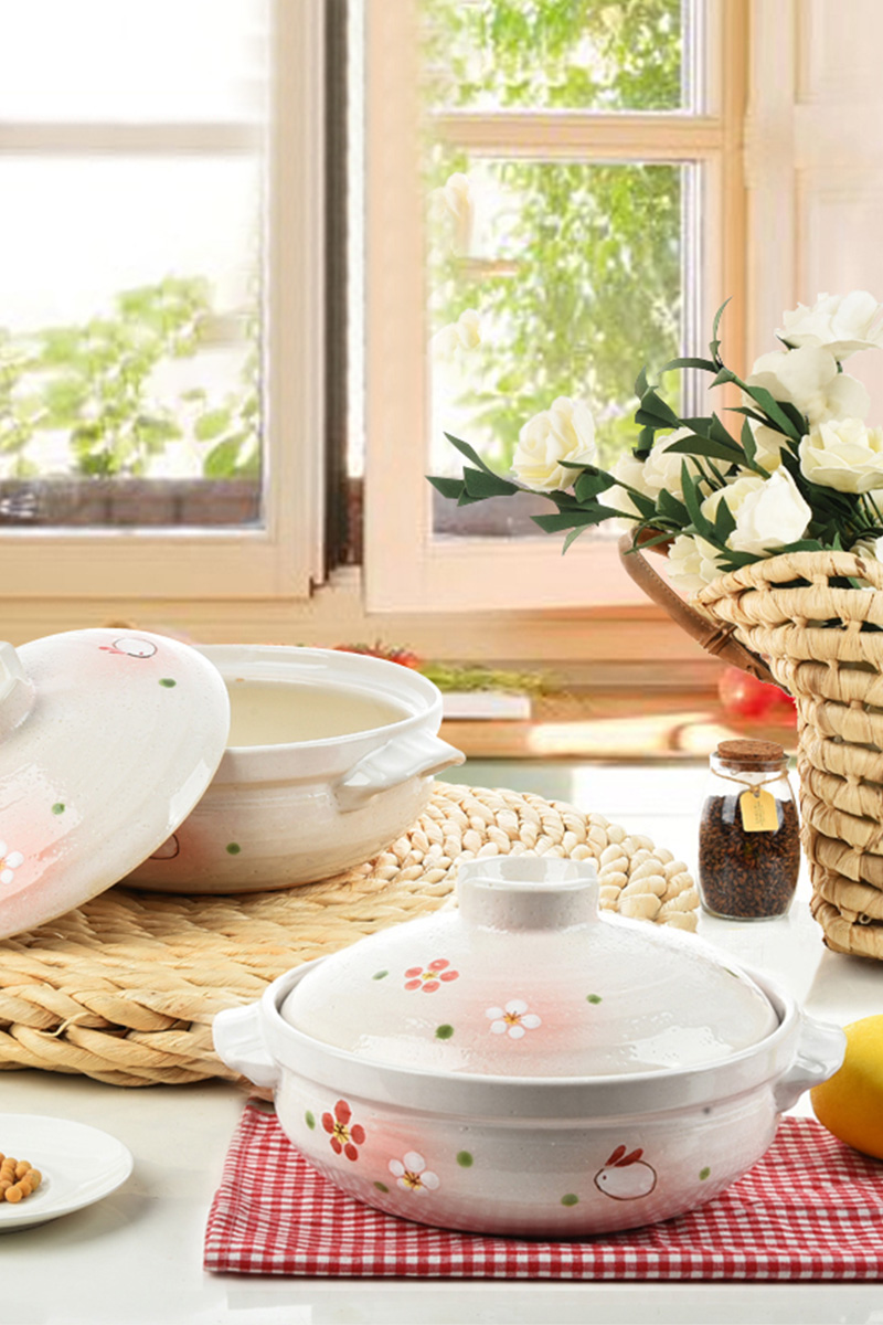 Casserole stew household gas high temperature resistant ceramic pot simmering soup rice Casserole pot small Casserole potato powder