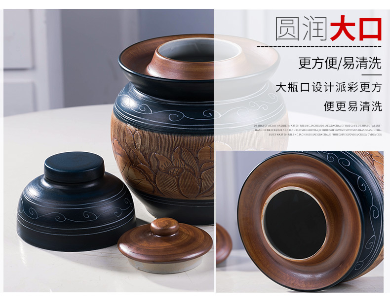 Jingdezhen ceramic pickle jar ceramic home flooded in sichuan pickle jar mini little pickle jar