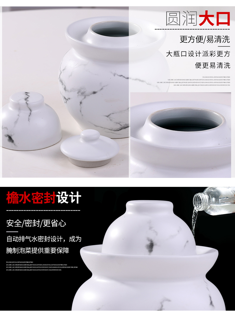 Environmental ceramic pickle jar sealed storage sichuan pickle jar of pickles pickles egg cylinder double jars of jingdezhen