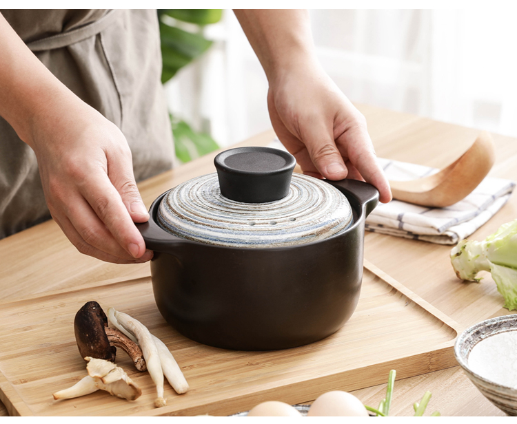 Hand - made ceramic casserole stew soup home casserole stew, household gas high temperature resistant congee sand pot