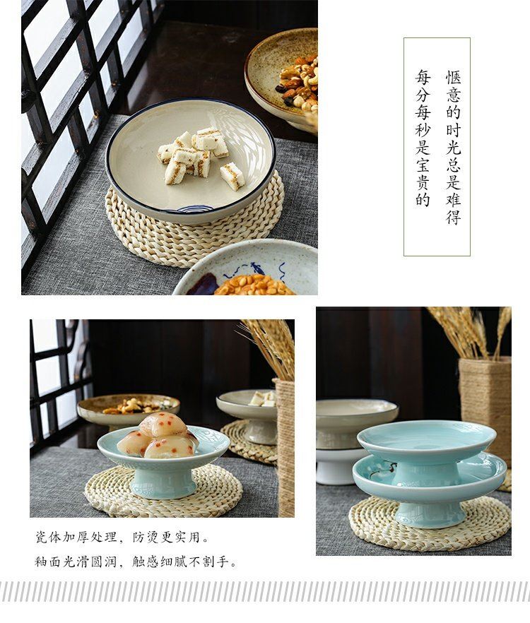 Compote Japanese ceramic tea set home sweet snacks Compote creative cold dish dish fastfood tray tableware