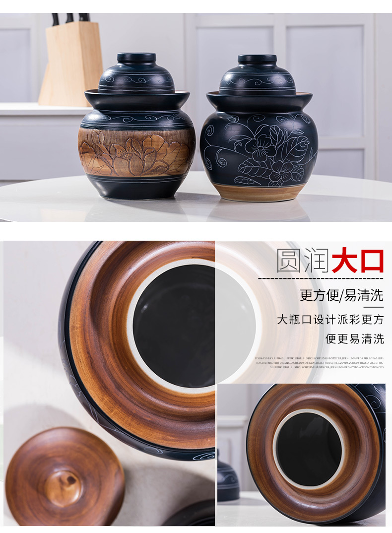 Jingdezhen ceramic pickle jar ceramic home flooded in sichuan pickle jar mini little pickle jar