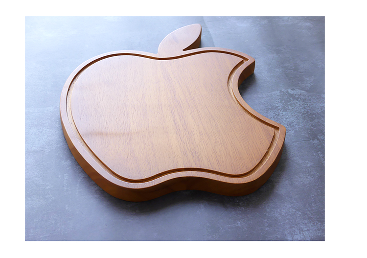 Tấm gỗ dày sáng tạo mới Hình dạng Apple khay gỗ cá nhân Dim sum tấm bánh ngọt trái cây ưu đãi đặc biệt - Tấm khay trà gỗ trắc