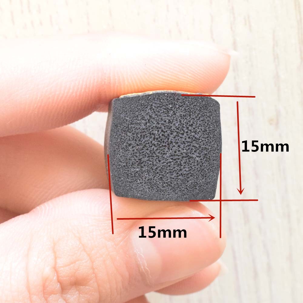 Flat black fire resistant smoke retardant smoke without combustion anti-collision wear seal (15mm width 15mm)