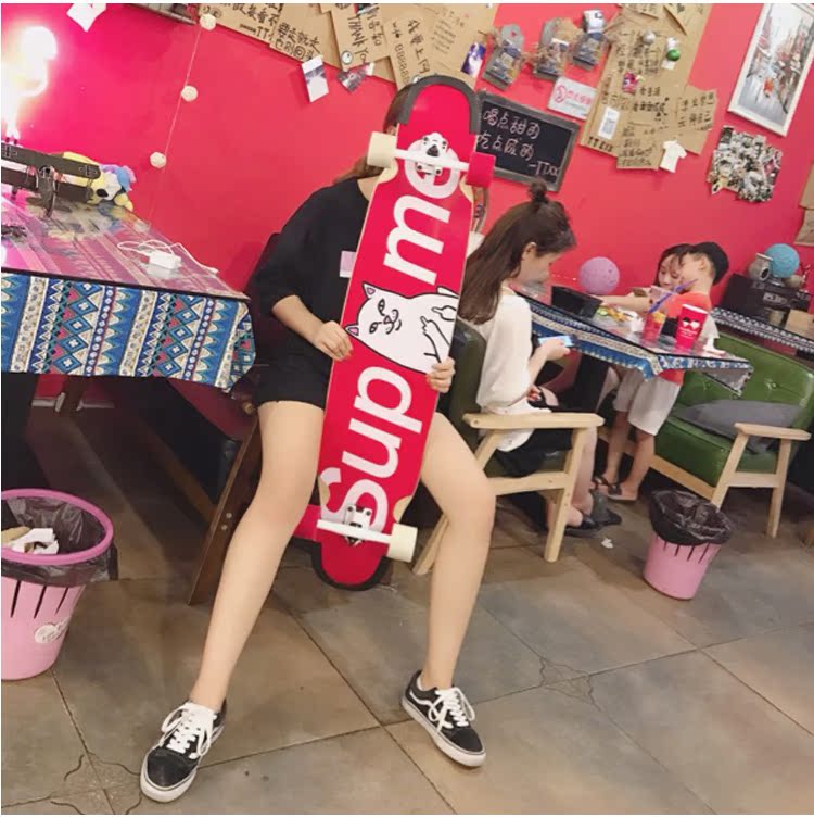 Tự làm ván trượt dán phiên bản đầy đủ của ván nhảy longboard kích thước gấp đôi cá tấm cát chống ăn mòn cá nhân - Trượt băng / Trượt / Thể thao mạo hiểm xe scooter điện cao cấp