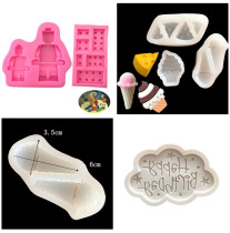 Robot building block silicone cake mold cloud cone ice cream silicone mold cake decoration