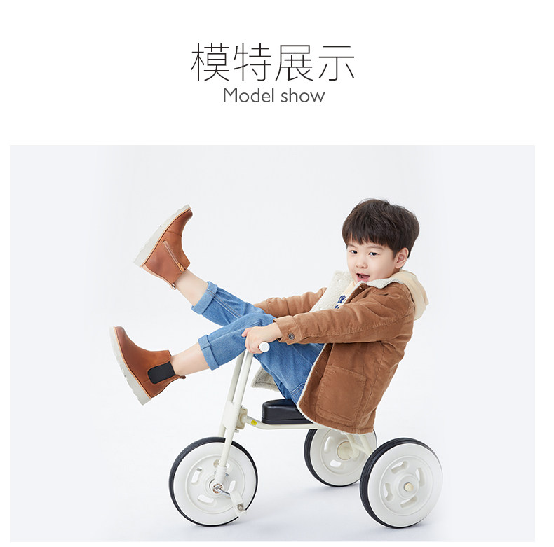 clarks其乐 中大童 切尔西短牛皮靴 图9