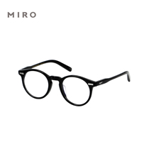 South Korea #01F07 Handmade Plate Small Round Frame Small Face Male Frame Black Frame Tide Female Long Face Equipped with Anti-blue Lens