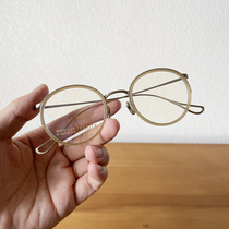 South Korean net red pure titanium near view eye mirror woman can fit high number of anti-blue light small face male super light round frame eyescreek frame frame