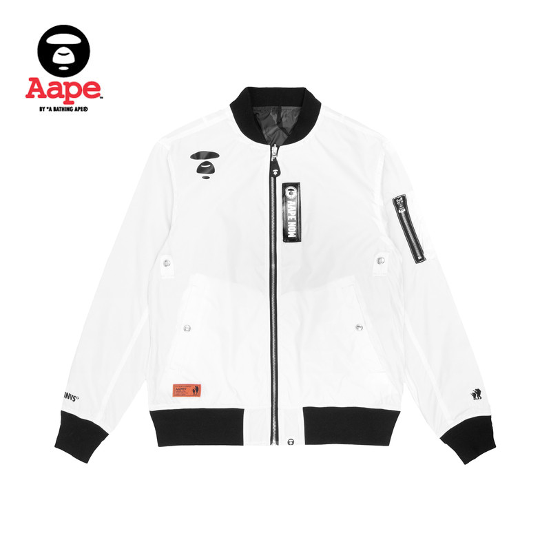 pe男裝春夏猿顏字母印花雙面迷彩ma 1飛行夾克外套7346xxe