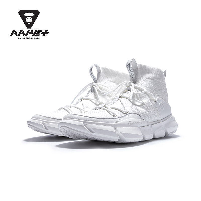 AAPE Sports Men's Mesh Tall Socks Lace-Up Sneakers 6676XXD