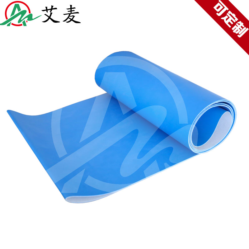Ai Mai Industrial Blue Food Grade Conveyor Belt Factory Direct Sales Customized Transmission EU Certified PU Vegetable Cutter Belt