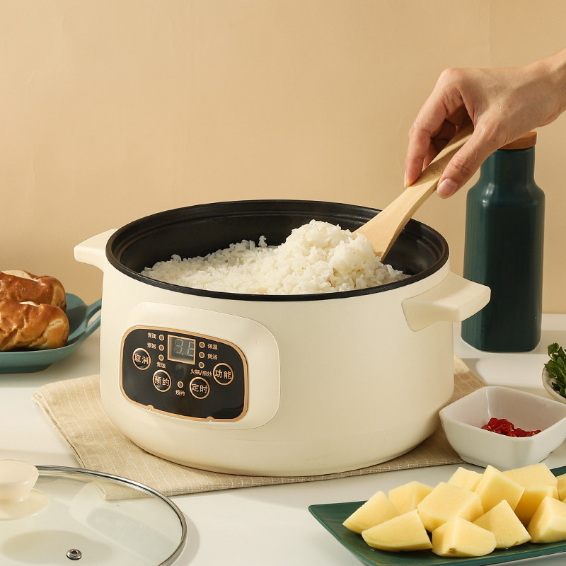 Electric rice cooker staying porridge frying pan integrated with insulation function to reserve fast steam multifunction home small no-stick pan
