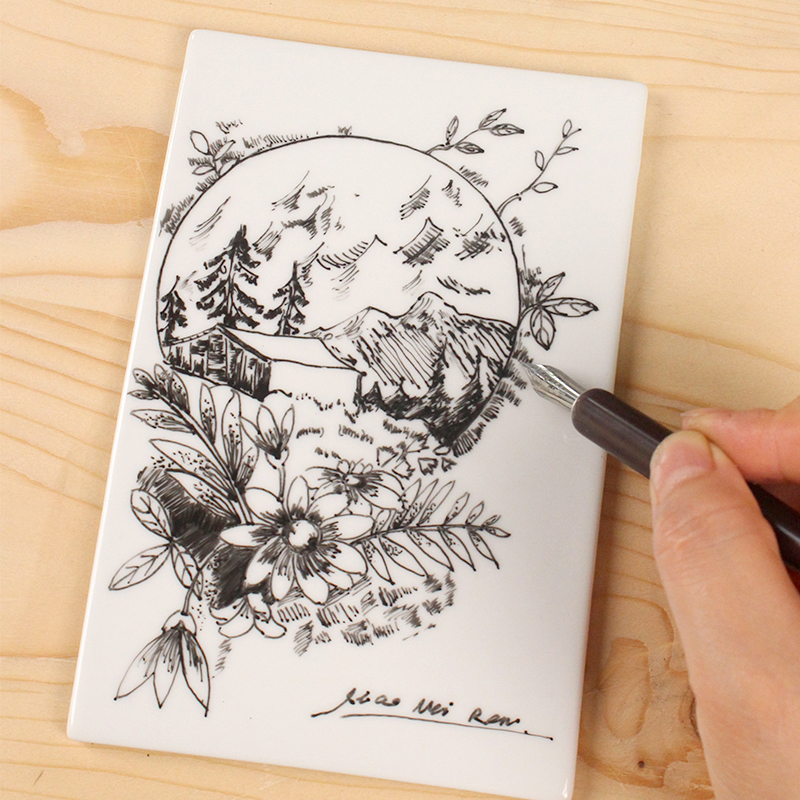 Dip Dip in water pen on glaze material pottery DIY painting brush pen pen pen ceramic tools coloured drawing or pattern