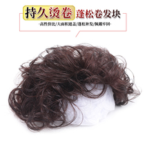 Fluffy Head Curl Hair Cover White Hair Cover Perm Short Hair Wig Female Invisible Sealless True Hair Top Repair Block Light