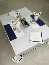 American single KATESPADE tablecloth plain cotton linen home luxury dining table cloth hotel cafe table cloth