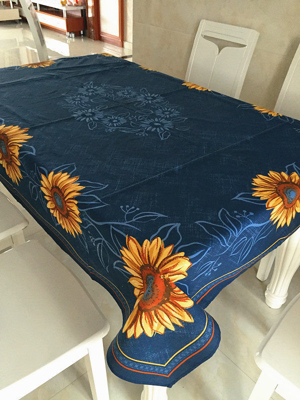 Foreign trade exports European and American hand printed tablecloth new European Jutaibu home fabric insulation tea couple cloth cover