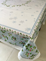 European Christmas tablecloth home cotton linen restaurant table mat oversized booth rectangular conference table tablecloth cloth art