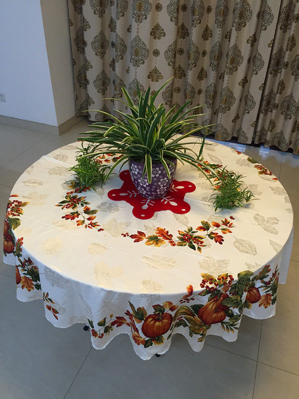 Thanksgiving Autumn Flowers Autumn Fruits Jacquard Table Buu Style Brief Yoda Garden Style Bar Restaurant Landscaped Tablecu to decorate Bou-Taobao