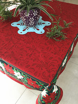 Christmas leaf tablecloth export European and American rectangular round red birthday party table fabric coffee table table mat tablecloth