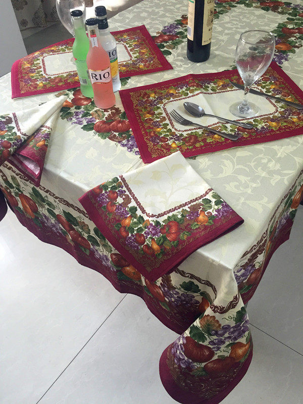 European-style painted fruit drawing flowers tablecloth rural paddy restaurant tablecloth rectangular lengthening meeting table cloth