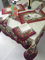 European-style painted fruit picture jacquard tablecloth country pastoral fabric restaurant tablecloth rectangular extended meeting tablecloth