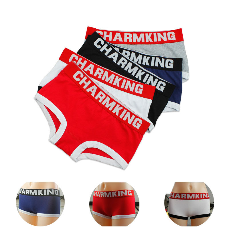 Wide-sided sports woman middle-waist LES handsome T-cotton panties triangle pure cotton large-code pure colored pants full cotton crotch spring and summer