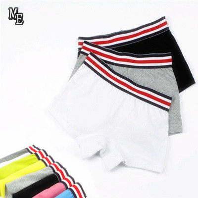 (Homemade solid color) underwear LES handsome T wide side solid color cotton triangle four corner underwear women neutral large size