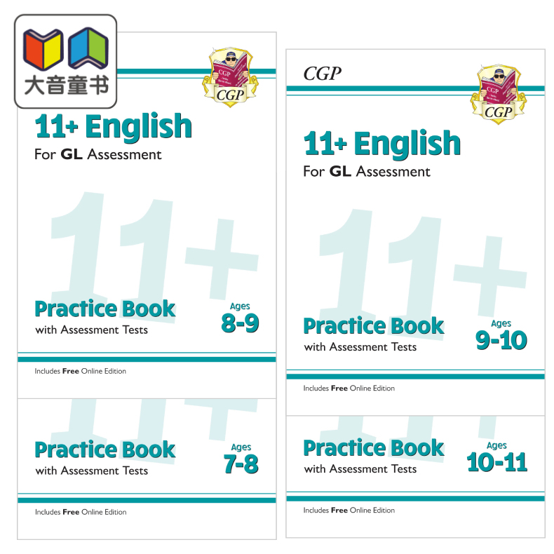 Original British Cgp 11+ English Gl English Practice Test Multiple Combinations 10-Min Tests Practice Assessment Learning Guide for Transition to Junior High School Fun Exercises for Thinking Development Ages 7-11 with Online Version