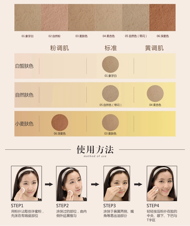 BOB Makeup Chính hãng mờ sáng Lasting Oil Control Loose Powder Powder Hộp Float Phấn trang điểm di động Nữ sinh viên - Quyền lực phấn phủ loreal infallible 24h