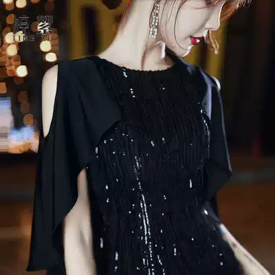 Evening dress banquet temperament sequins small dress dress fishtail slim 2021 new annual meeting host birthday party woman