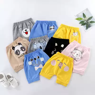 Baby summer Cotton PP shorts children casual cute cartoon boys and girls five-point pants baby casual pants thin