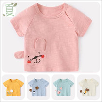 Baby summer short sleeve cotton T-shirt baby casual half sleeve base shirt Boys Girls shirt thin clothes
