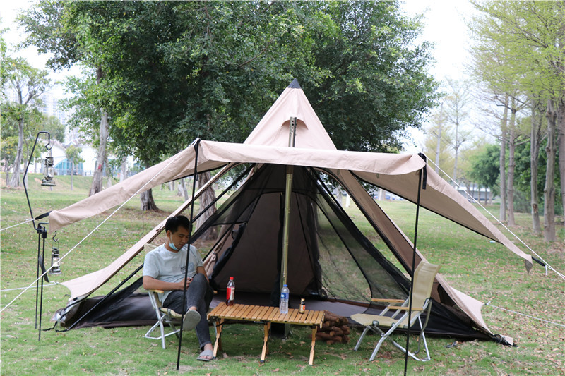 Advanced Indian tent Sky Curtain One room One hall Camping Thicken camping Camping Field Quick and easy
