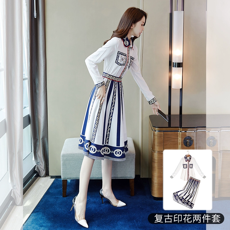 Hương thơm nhỏ phù hợp với nữ mùa hè năm 2021 mới của phụ nữ mùa thu retro váy giảm tuổi chuyên nghiệp váy voan hai mảnh - váy đầm
