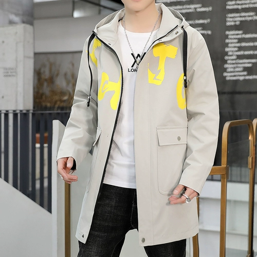 Длинная демисезонная куртка, трендовый лонгслив, толстовка с капюшоном, средней длины, коллекция 2021, оверсайз