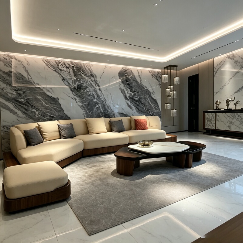 Italian-Style Light Luxury Solid Wood Art Sofa Designer Light Luxury High-End Luxury Villa Large Flat Corner Irregular-Shaped Sofa Italian-Style Light Luxury Solid Wood Art Sofa Designer Light Luxury High-End Luxury Villa Large Flat Corner Irregular-Shaped Sofa